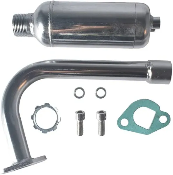 Exhaust with Muffler for Hemi Predator 212cc 6.5hp Honda GX160 GX200 Powerhorse 208cc DuroMax 7 Hp Go Kart and Mini Bike