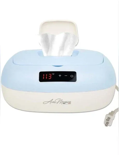 Avec Maman La Caresse Baby Wipe Warmer - Baby Essentials for Girls - Wet Wipe Dispenser - Adjustable Heat Settings Digital Display - Pink - Calentador de Wipes para Bebes - Ideal for Baby Shower