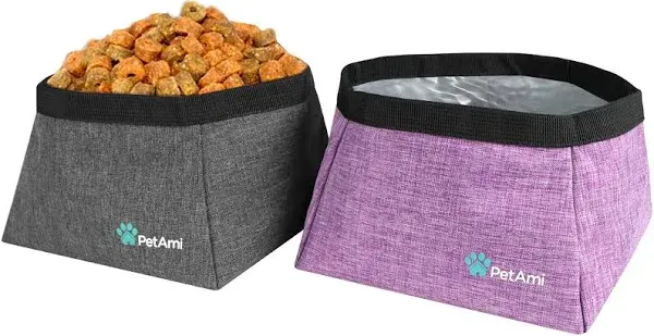 PetAmi Collapsible Dog Travel Bowls