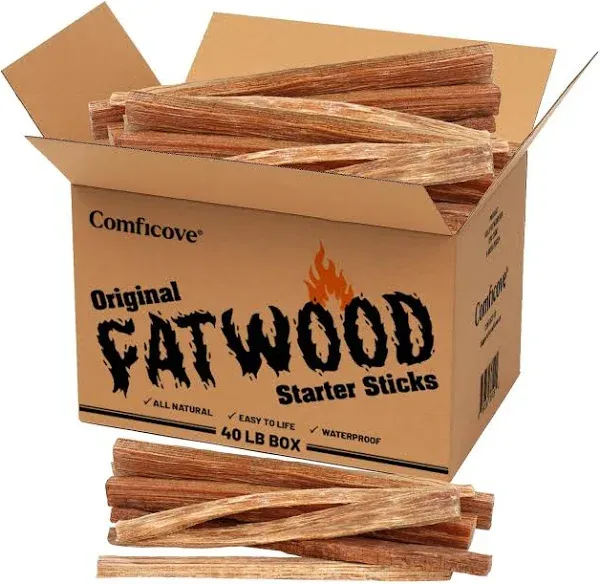 40 lbs. Fire Starter Fatwood Sticks Camping Essentials | Great Fire Logs and ...