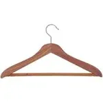 CedarFresh Deluxe Cedar Coat Hanger with Fixed Bar, Red,natural