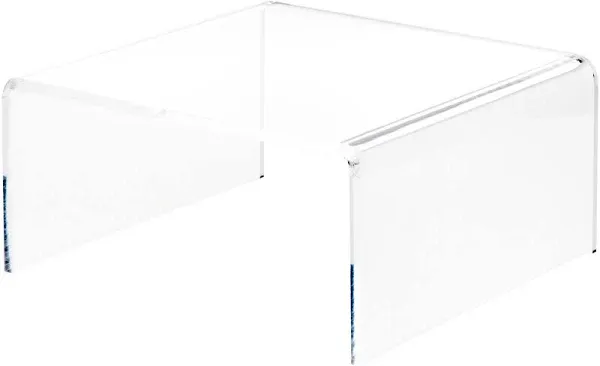 Plymor Clear Acrylic Short Square Riser, 6&#034; H x 12&#034; W x 12&#034; D (3/8&#034; thick)