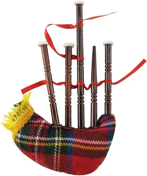 Miniature Bag Pipe Musical Instrument Realistic Ornament Bagpipe Gift Topper/Box