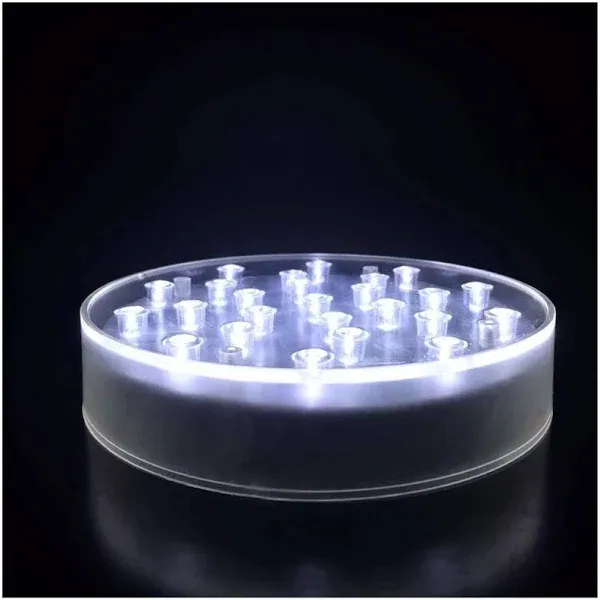 LARDUX Led Light Base - 6 Inch Round Display Pedestal Light Stand Plate Flat ...