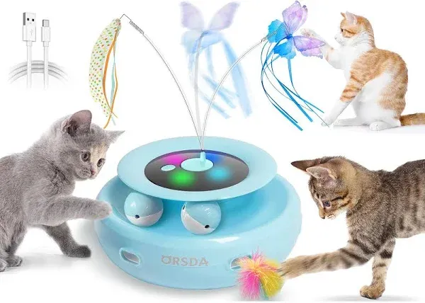 Exciting Indoor Cat Toy with Rechargeable Power – 3 Modes of Fun for All Cats