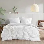 Comfort Spaces Size Duvet Cover Set 3 Pieces Pintuck Pleated Duvet Cover