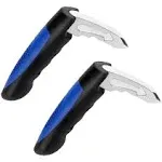 2 Pcs Car Door Assist Handle, Multifunction Car Handle Assist, Vehicle Support Handles Seatbelt Cutter Window Breaker Portable Automotive Car Handle Assist for Elderly and Car Emergency Tool (Blue)