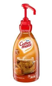 Coffee Mate Caramel Liquid Creamer Pump Bottle