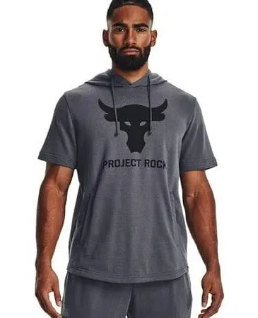 Men's Under Armour Project Rock Terry Short Sleeve Hoodie