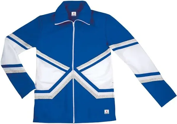 chassé Girls Metallic Double Knit Warm-Up Jacket for Cheerleaders - Youth Sizes