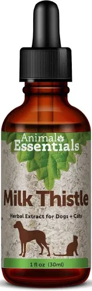 Animal Essentials Milk Thistle for Dogs & Cats - Liver Health Support, Herbal Extract, Liver Care Supplement, Organic Liquid Drops - 2 Fl Oz