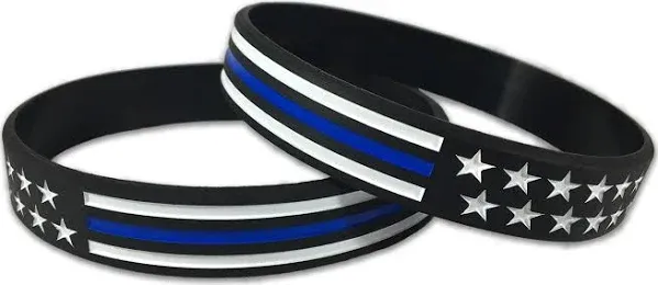 Thin Blue Line American Flag Bracelet