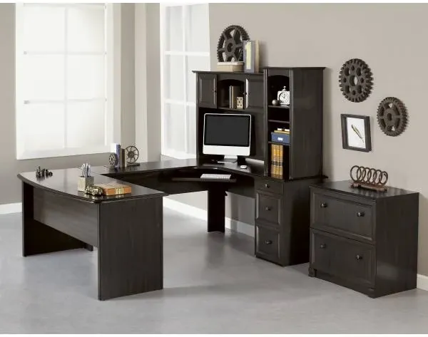 Realspace Broadstreet 65"W U-Shaped Executive Corner Desk