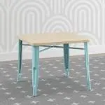 Delta Children Bistro Kids Play Table in Aqua/natural