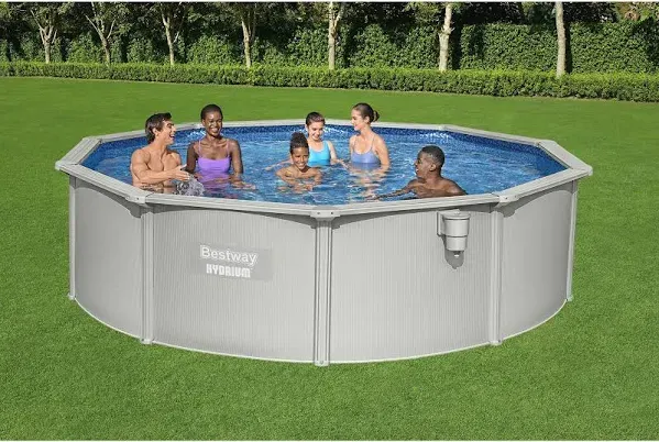 Bestway Hydrium 15' x 48" Round Steel Wall Above Ground Pool Set