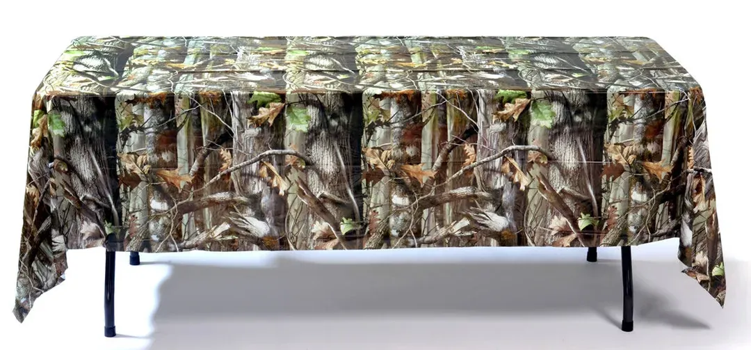 Deer Hunting Party Plastic Tablecover/ Deer Hunting Camo Plastic Tablecover/Next Camo Plastic tablecover