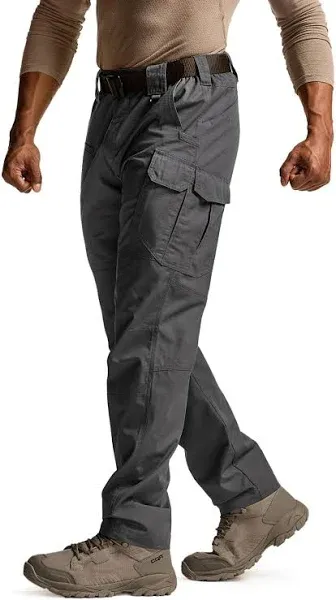 CQR Men's Tactical Pants, Water Resistant Ripstop Cargo Pants, Lightweight EDC Work Hiking Pants, Outdoor Apparel