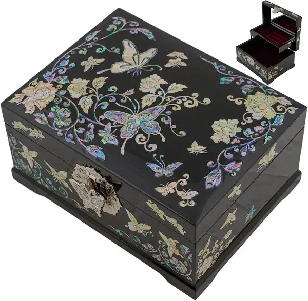 February Mountain Mother of Pearl Jewelry Box