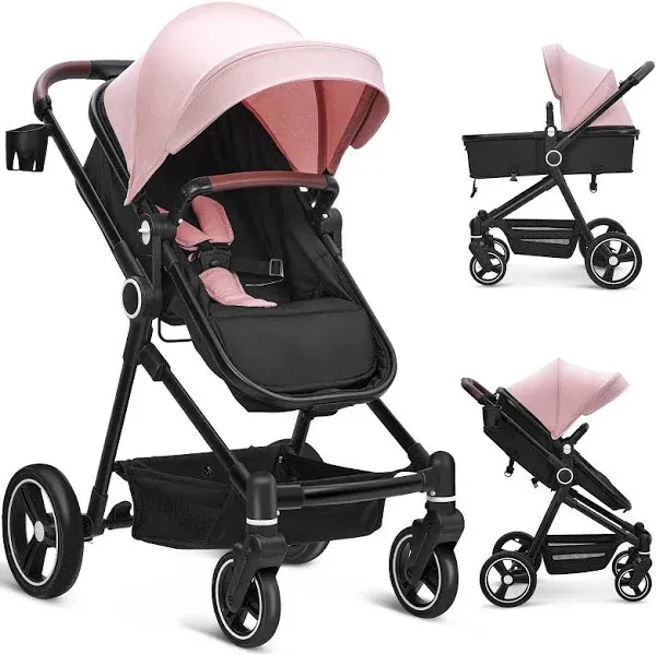 2 In 1 Baby Stroller With Bassinet  For Newborn, Convertible