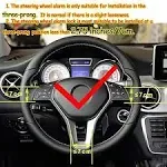 Vechkom Steering Wheel Lock Anti-Theft Device with Alarm Security Car Anti Theft Safety Lock Retractable Protection T-Lock