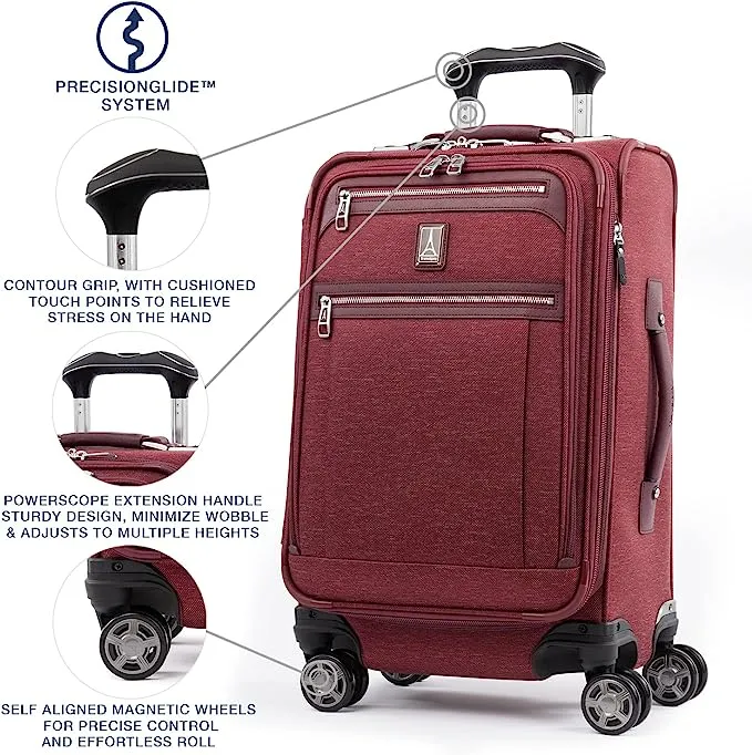 Travelpro Platinum Elite 21" Expandable Carry On Spinner Bordeaux