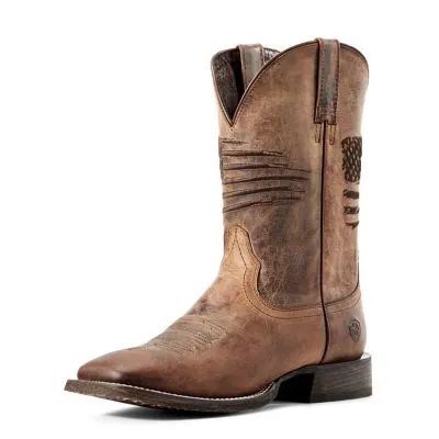 Ariat Men's Circuit Patriot Boots Weathered Tan / 10