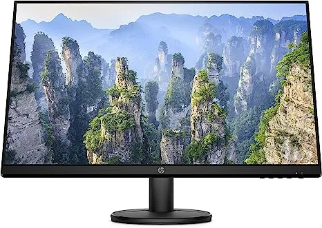 HP V27i FHD Monitor | 27-inch Diagonal Full HD Computer Monitor with IPS Panel and 3-Sided Micro Edge Design | Low Blue Light Screen with HDMI and VGA Ports | (9SV92AA#ABA) Black