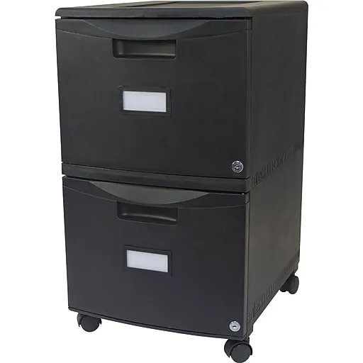 Storex 61312A01C File Cabinet, 1-Pack, Black