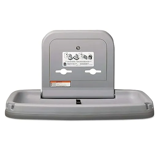 Koala Kare KB200-01 Horizontal Wall Mounted Baby Changing Station, Grey