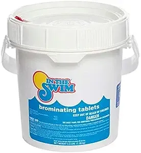 in The Swim 1 inch Bromine Tablet Sanitizer for Spas, Hot Tubs, or Swimming Pools - Pre-Stabilized, Low Odor, Chlorine Alternative - 3.5 Pounds