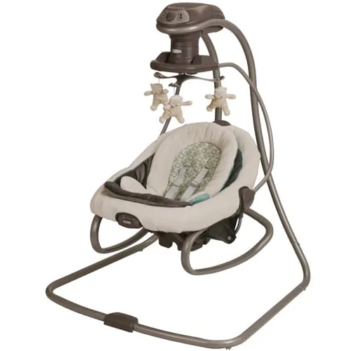 Graco DuetSoothe Baby Swing and Rocker, Grey, Infant