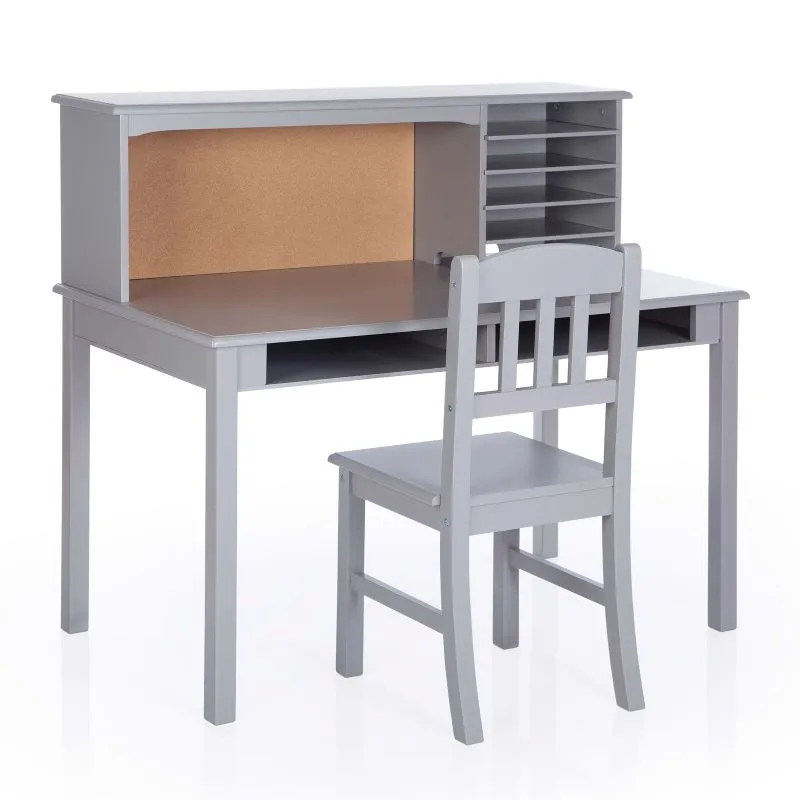 Guidecraft Kids' Media Desk and Chair Set Gray