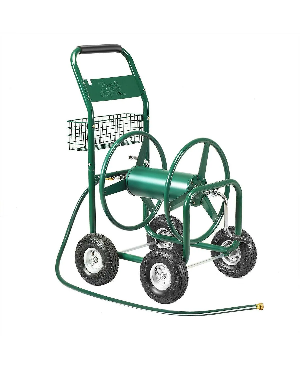 Costway Garden Water Hose Reel Cart 300FT Outdoor Heavy Duty Yard Planting W/Basket