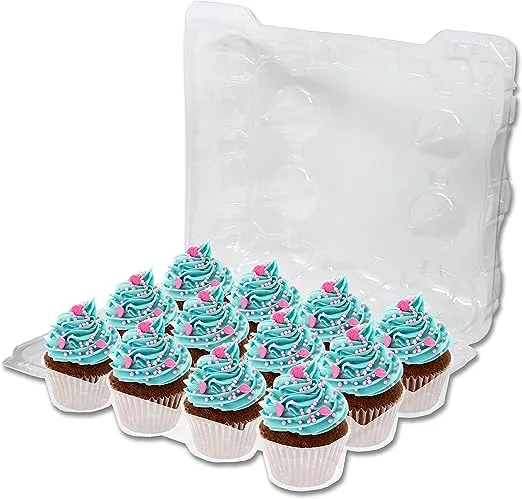 Detroit Forming Clear Oriented Polystyrene 12 Count Hinged Cupcake or Muffin Container, 13 x 10.375 x 3.625 inch -- 100 per case