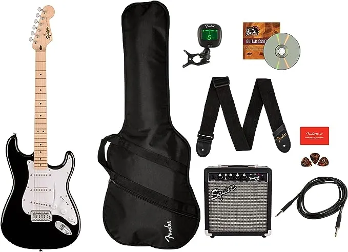 Fender Squier Sonic Strat Pack - Black w/ Frontman 10g Amplifier