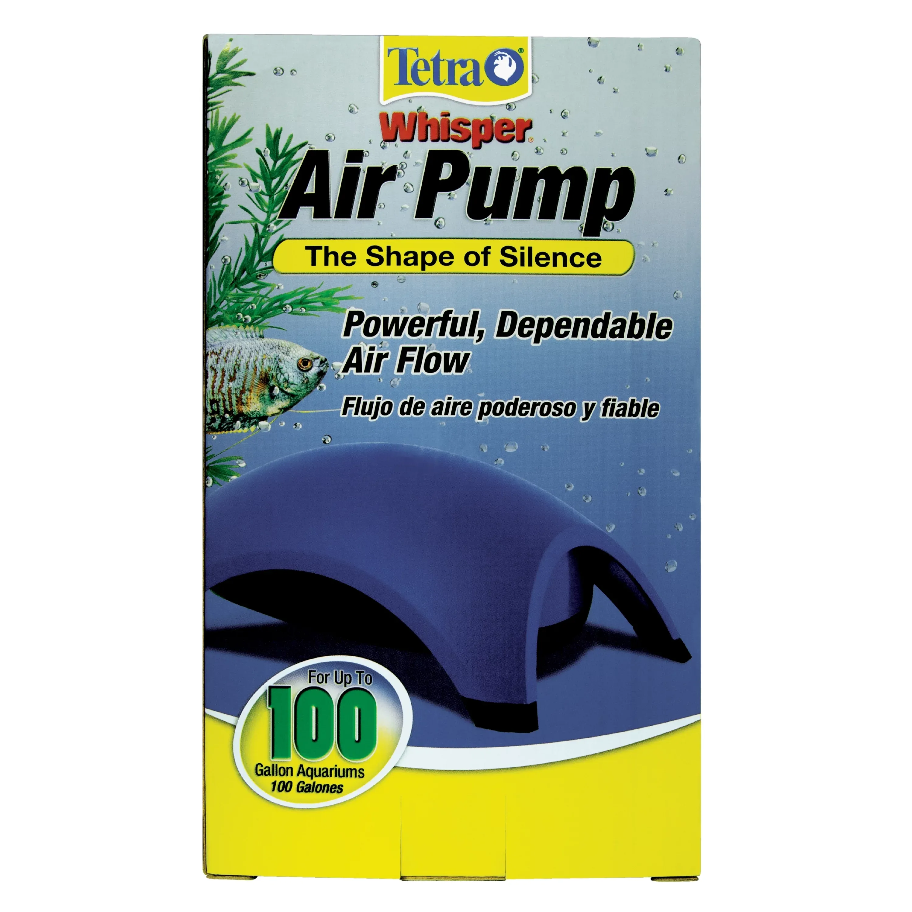 Tetra Whisper Air Pump 60 To 100 Gallons, for Aquariums, Powerful Airflow, Non-UL Listed