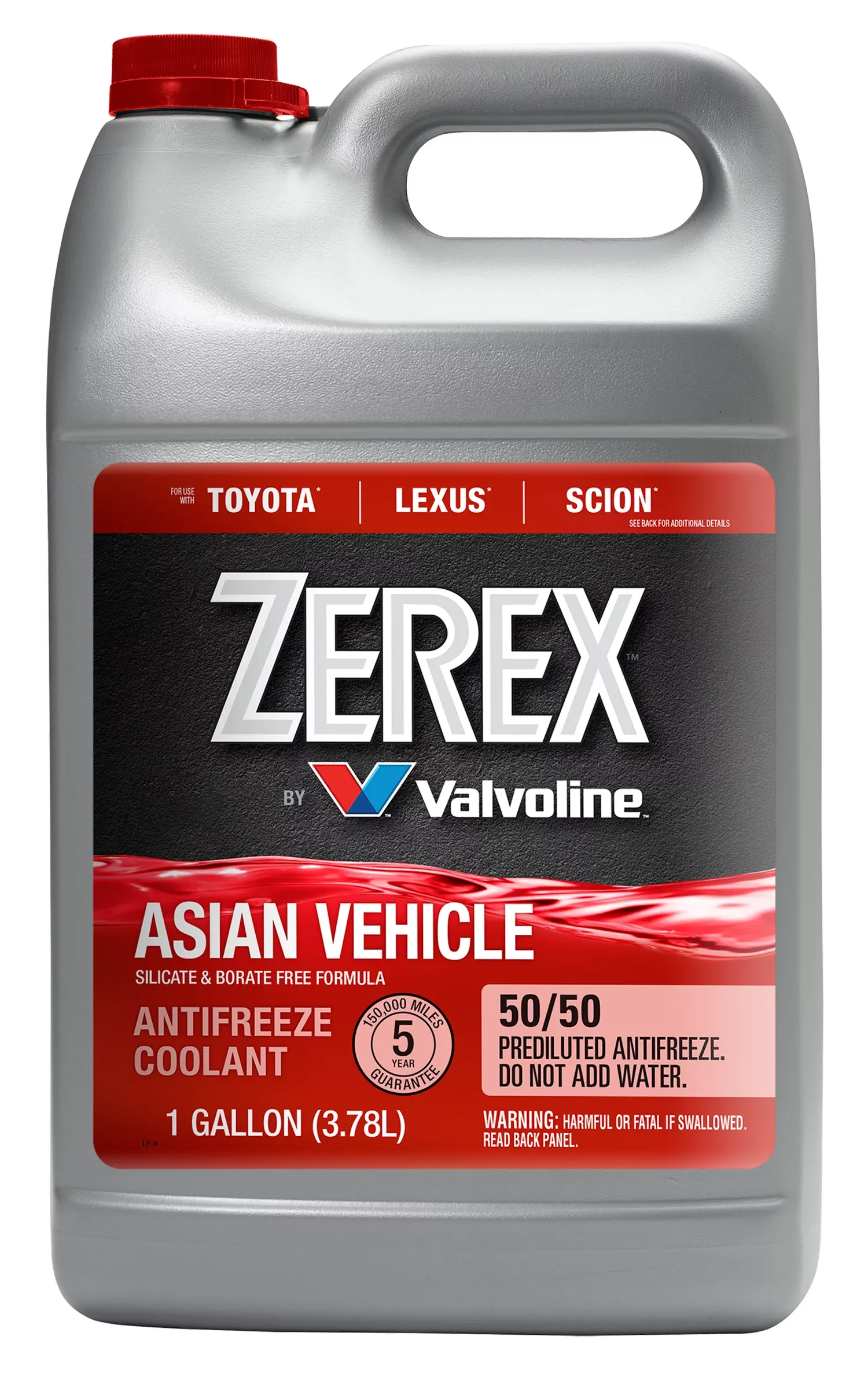 Zerex Asian Vehicle Borate Free 50/50 Prediluted Ready-to-Use Antifreeze/Coolant 1 Ga