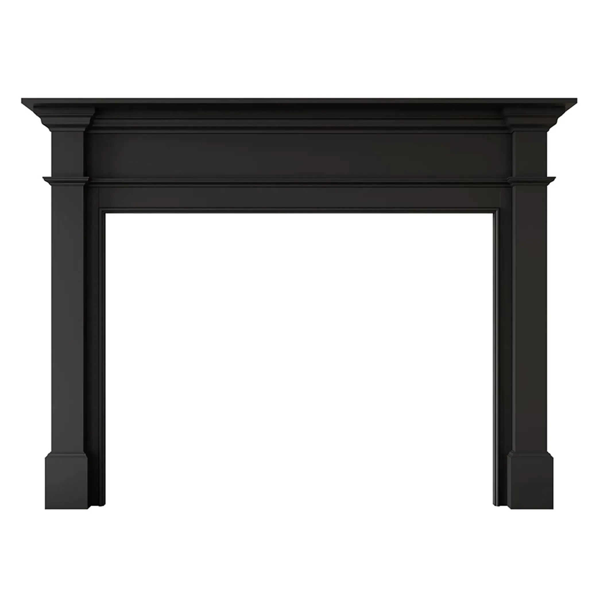 Modern Ember 76-in W x 57-in H x 8-in D White Maple Traditional Fireplace Mantel