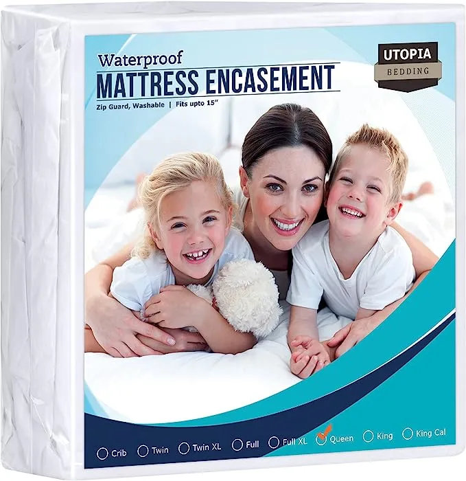 Utopia Bedding Waterproof Zippered Mattress Encasement