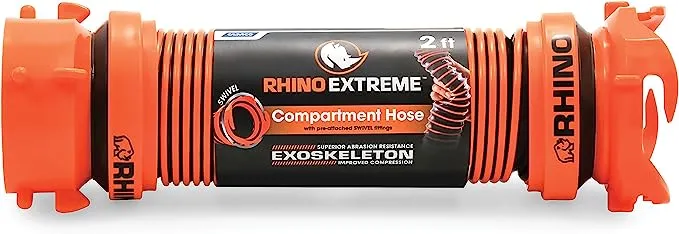 Camco 39855 RhinoEXTREME Compartment Hose - 2', Orange