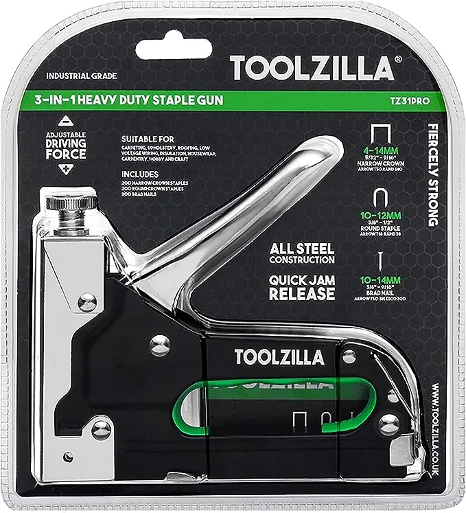 Toolzilla Heavy Duty Staple Gun & Staple Selection Pack