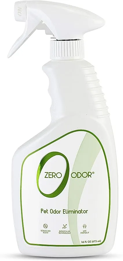 Zero Odor – Multi-Purpose Odor Eliminator- Eliminate Air & Surface Odor – Patented Technology Best for Bathroom, Kitchen, Fabrics, Closet- Smell Great Again, 64oz Refill