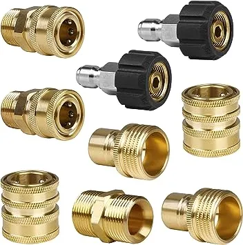 Pressure Washer Adapter Sets Quick Disconnect kits M22 Swivel to 3/8 Connect 3/4