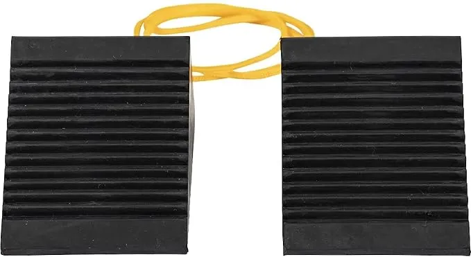 Buyers Products Mini Rubber Wheel Chock Set with Rope