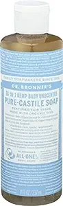 Dr Bronners Castile Soap, Pure, 18-In-1 Hemp, Baby, Unscented - 8 fl oz