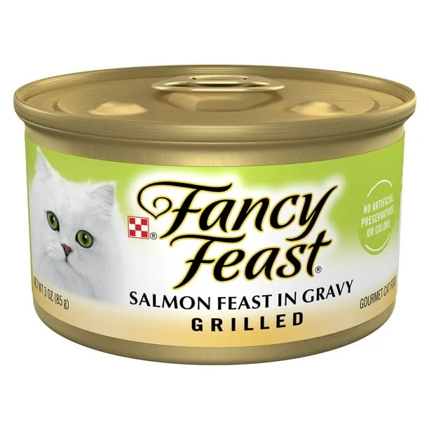 Purina Fancy Feast Grilled Wet Cat Food Salmon Feast In Wet Cat Food Gravy - Of