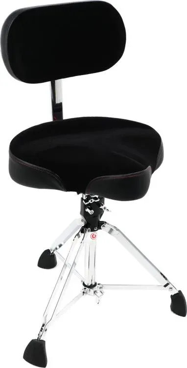 Gibraltar 9608MB Bike Seat Style Large Cordura Drum Throne with Backrest,Black,7.5(h) x 19.5(w) x 20.5(l) inches