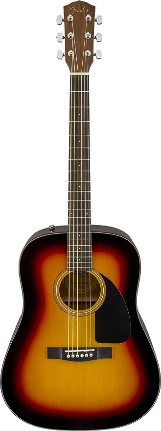 Fender CD-60 Dreadnought V3 Acoustic Guitar, Sunburst, with Case