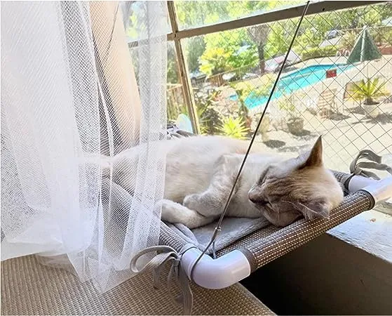 Pupagree Waterproof Cat Hammock for Window Sturdy and Durable Cat Window Perch ...