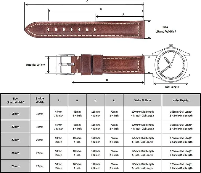 Berfine Vintage Oil-Tanned Quick Release Watch Band